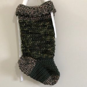 Handmade crocheted stocking. New.
